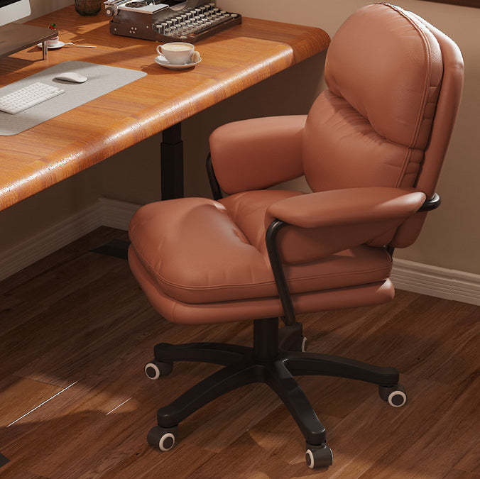 Nordic Nylon Leather Desk Chair with Armrest