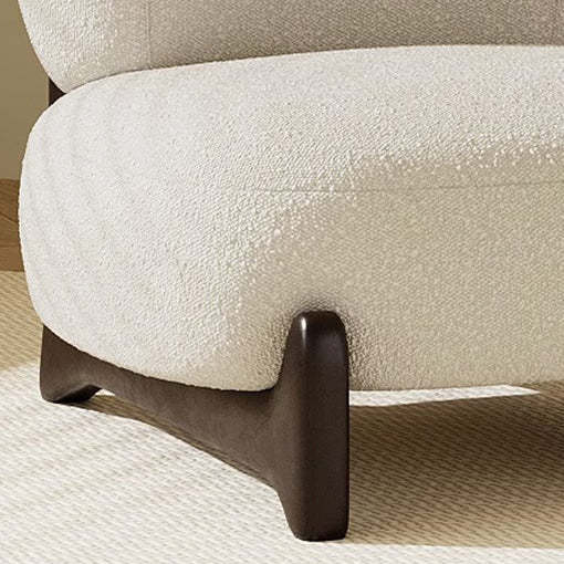 Nordic Lambswool Velvet Wood Armless Sofa