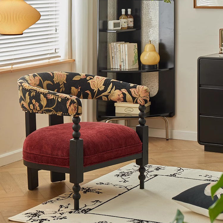 Retro Corduroy Wood Sofa