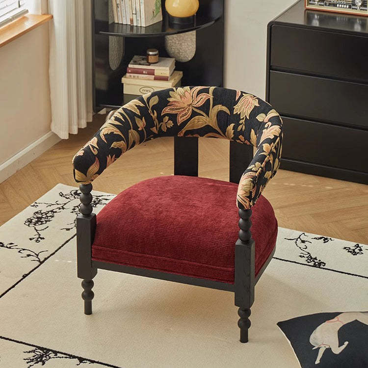 Retro Corduroy Wood Sofa