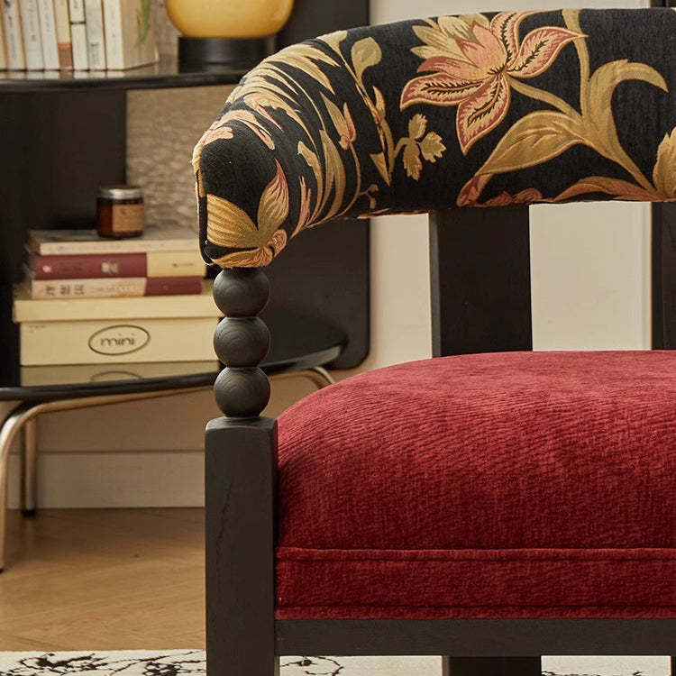 Retro Corduroy Wood Sofa
