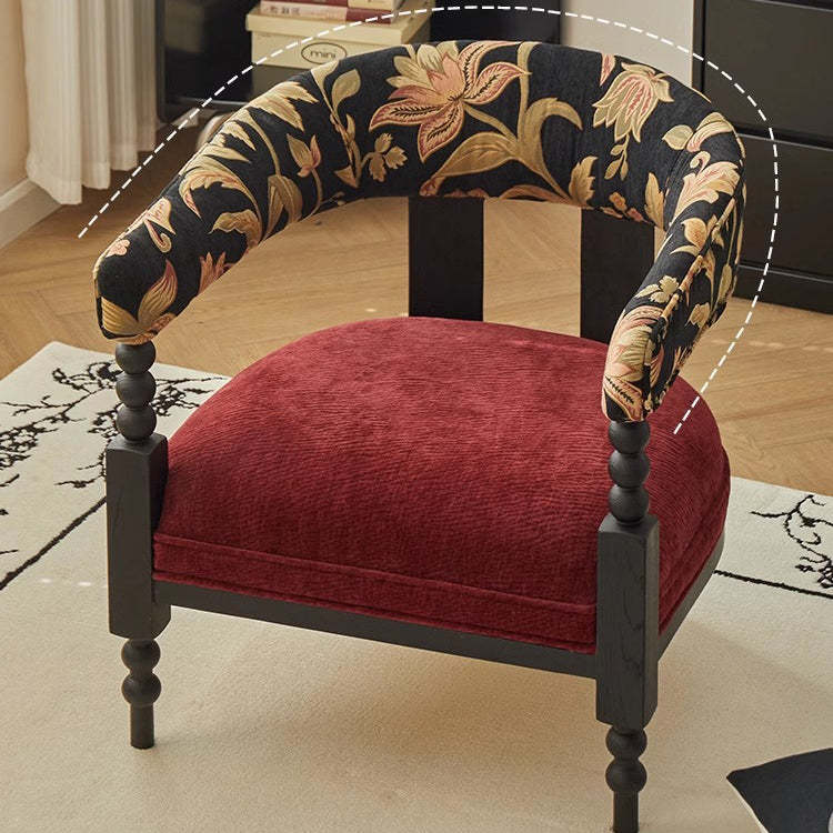 Retro Corduroy Wood Sofa