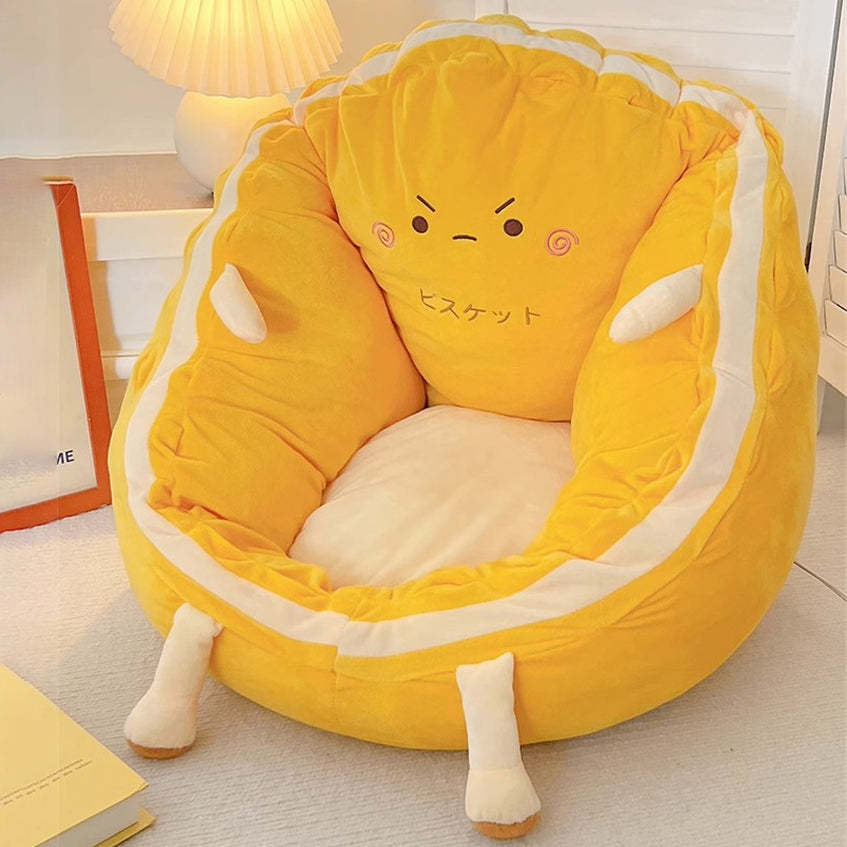 Contemporary Flannelette Cushion Backrest Sofa