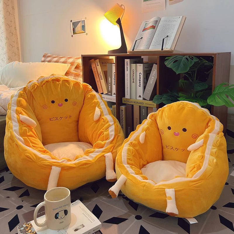 Contemporary Flannelette Cushion Backrest Sofa