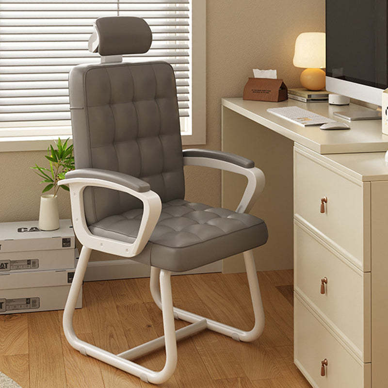 Modern PU Solid Wood Desk Chair