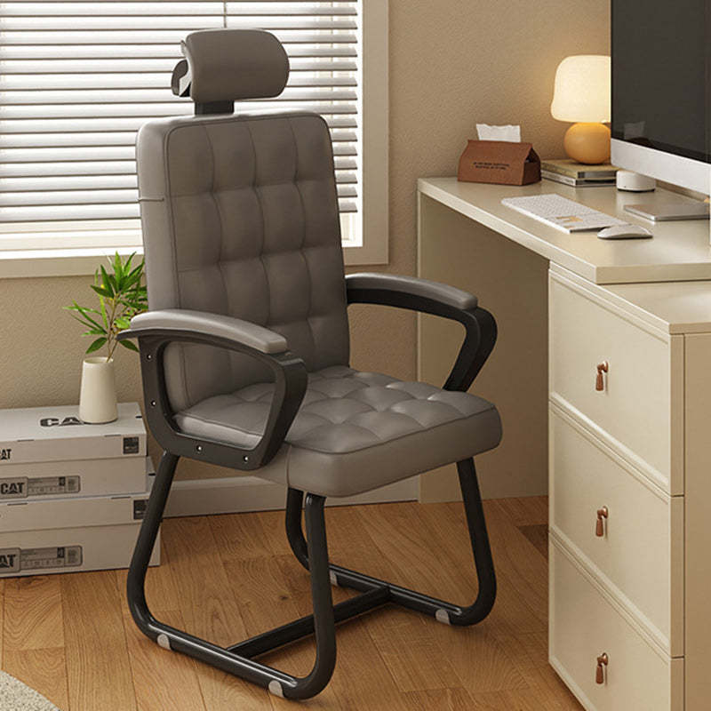 Modern PU Solid Wood Desk Chair