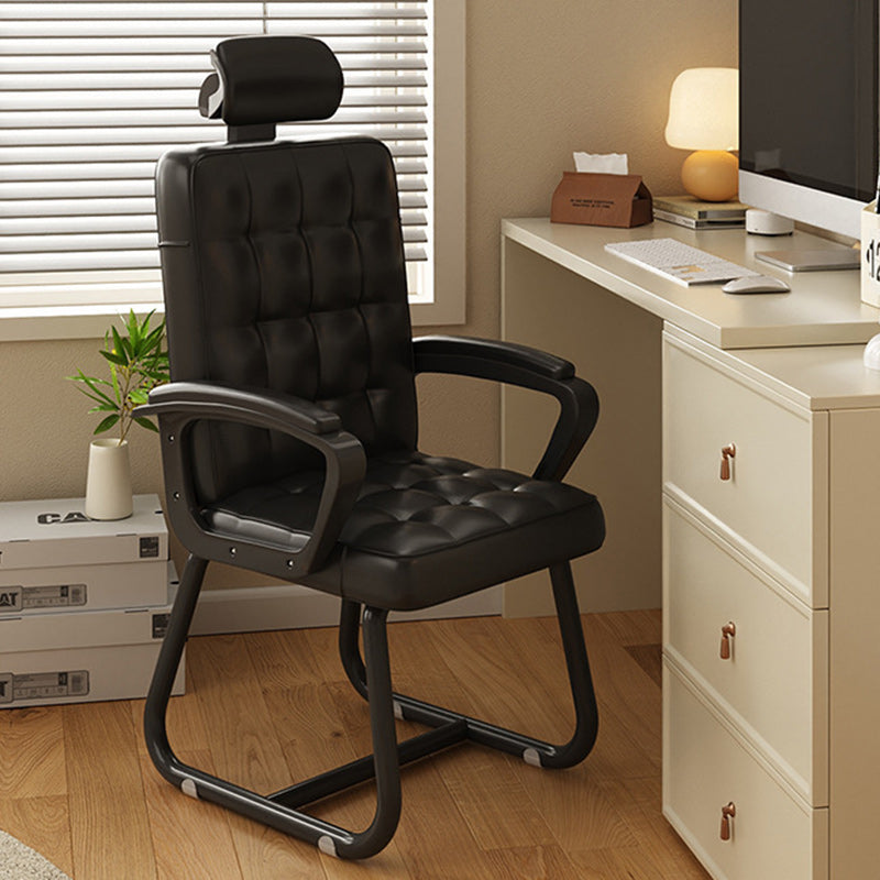 Modern PU Solid Wood Desk Chair