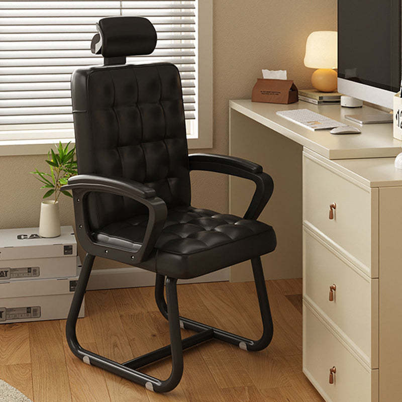 Modern PU Solid Wood Desk Chair