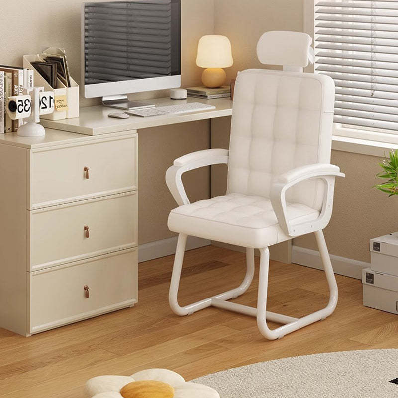 Modern PU Solid Wood Desk Chair