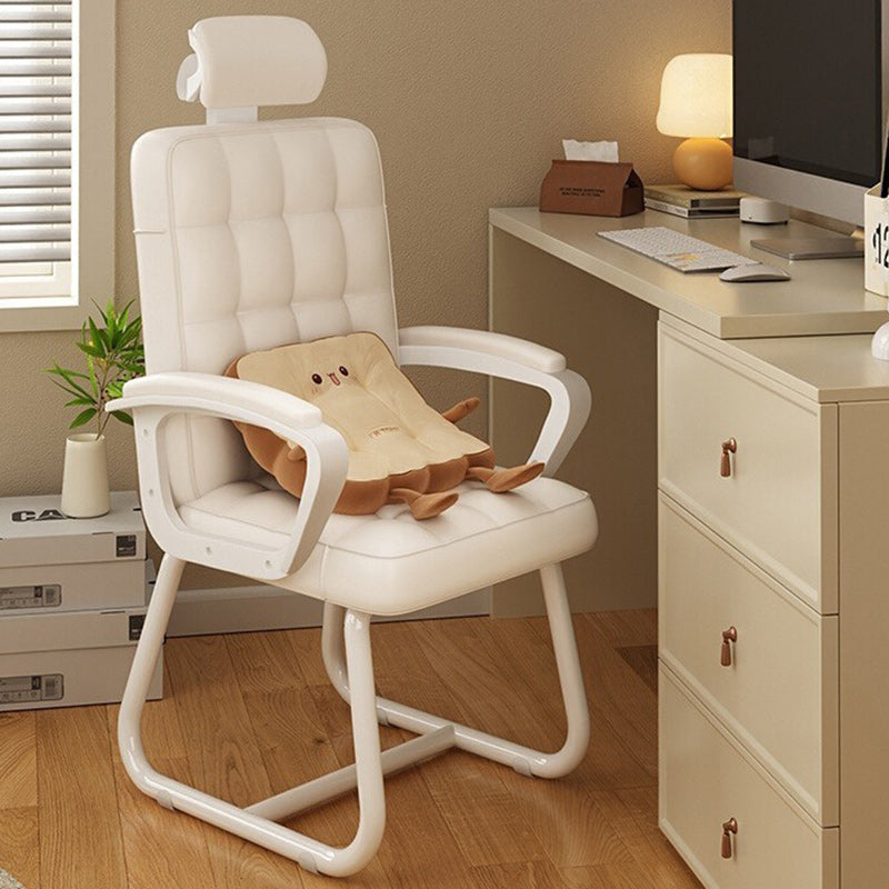 Modern PU Solid Wood Desk Chair