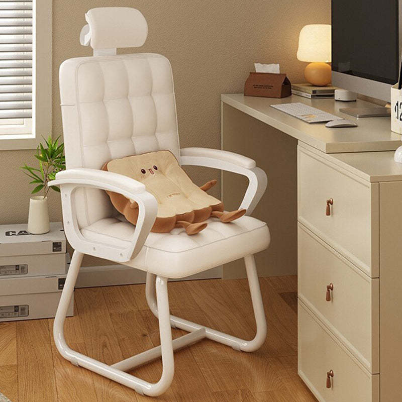 Modern PU Solid Wood Desk Chair