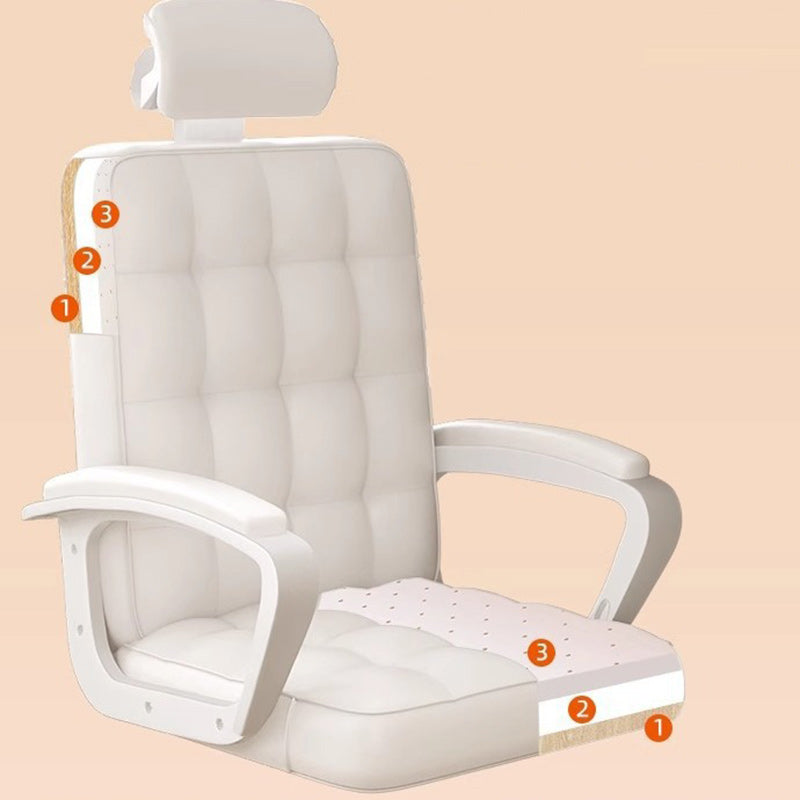 Modern PU Solid Wood Desk Chair