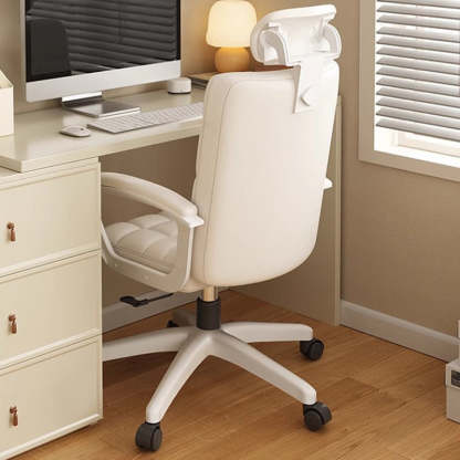 Nordic PU Solid Wood Desk Chair