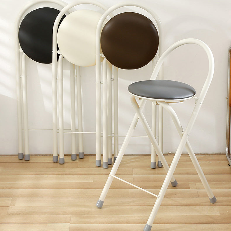 Modern PU Iron Foldable Bar Stool