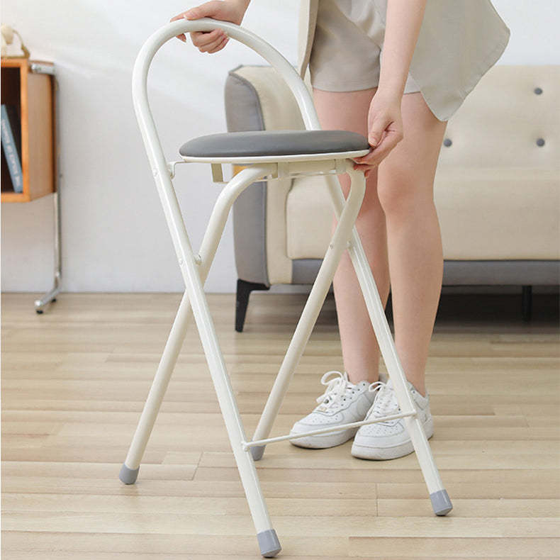 Modern PU Iron Foldable Bar Stool