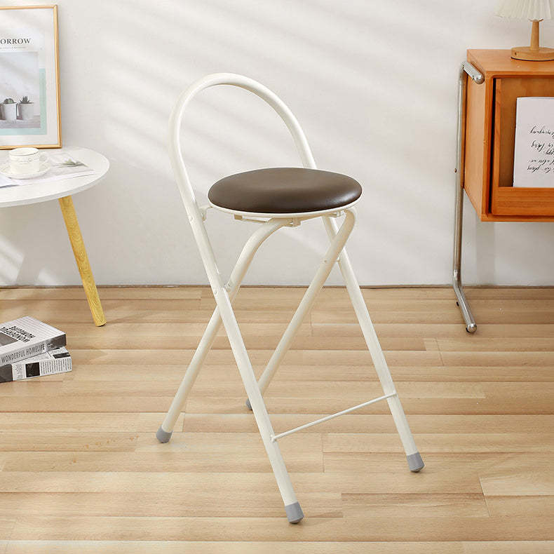 Modern PU Iron Foldable Bar Stool