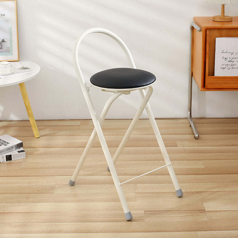 Modern PU Iron Foldable Bar Stool