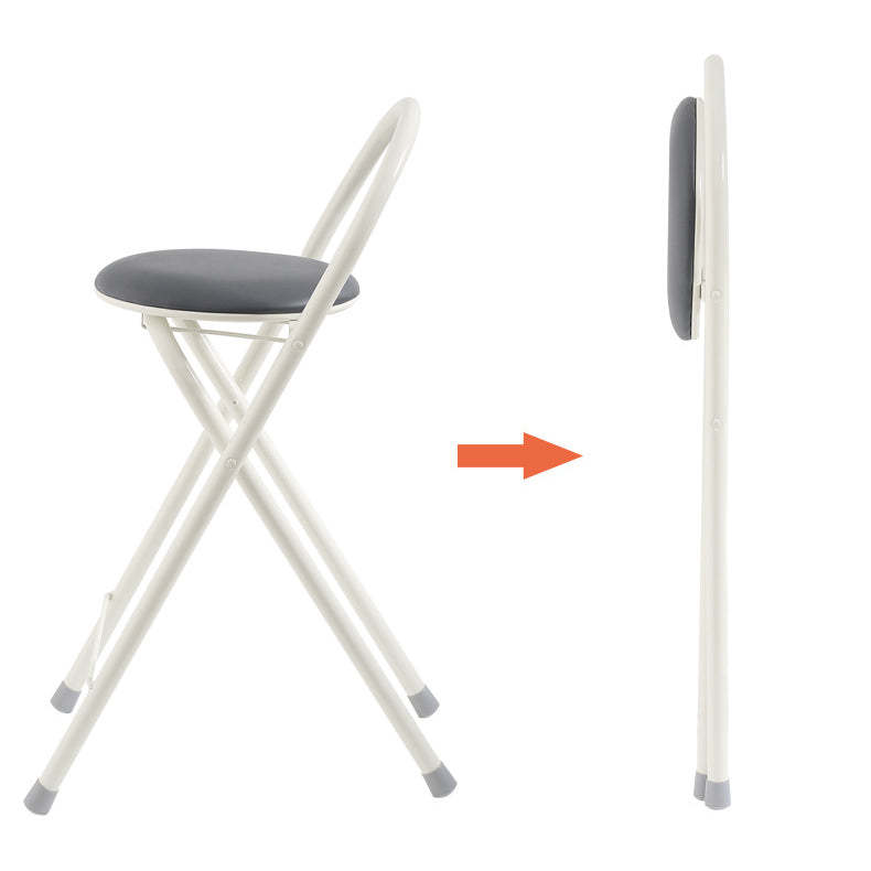 Modern PU Iron Foldable Bar Stool