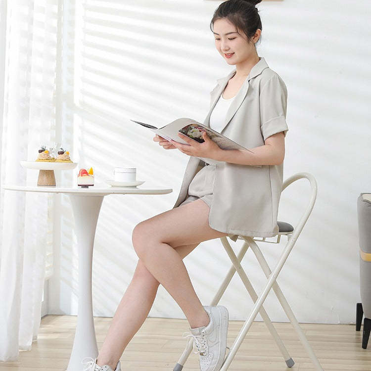 Modern PU Iron Foldable Bar Stool