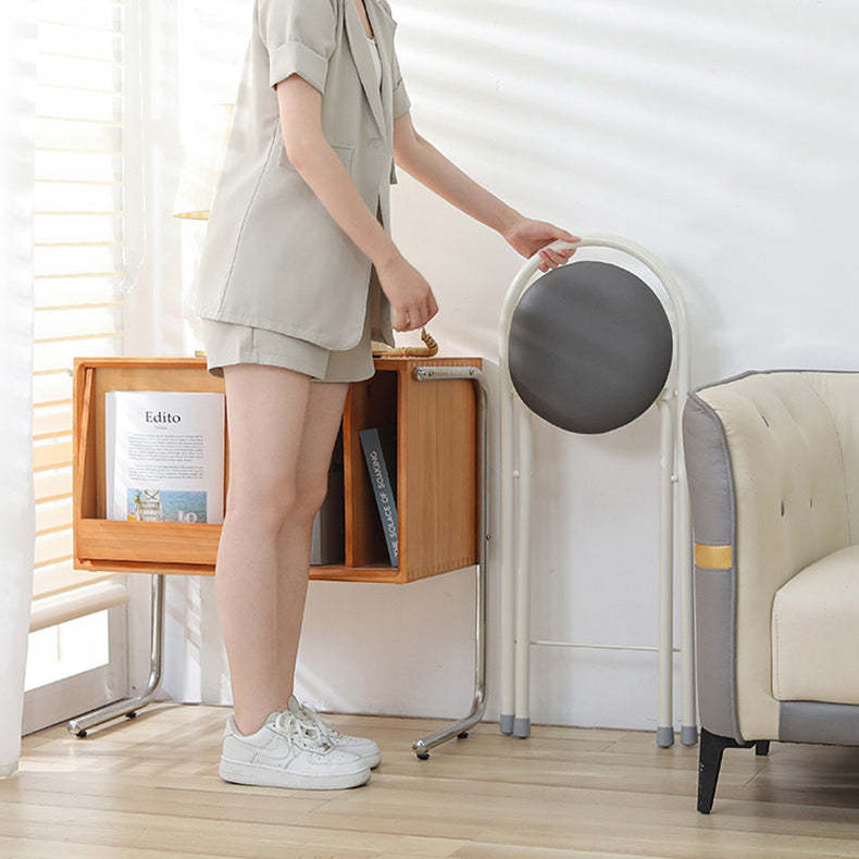 Modern PU Iron Foldable Bar Stool