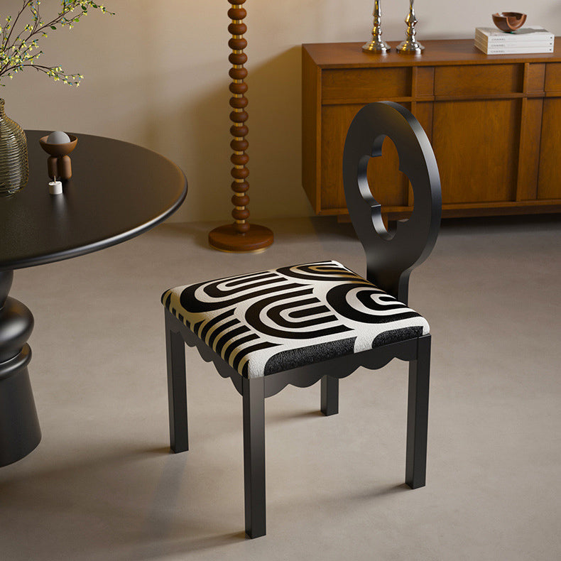 Lighom traditional clover flannelette steel dining chairs & benches
