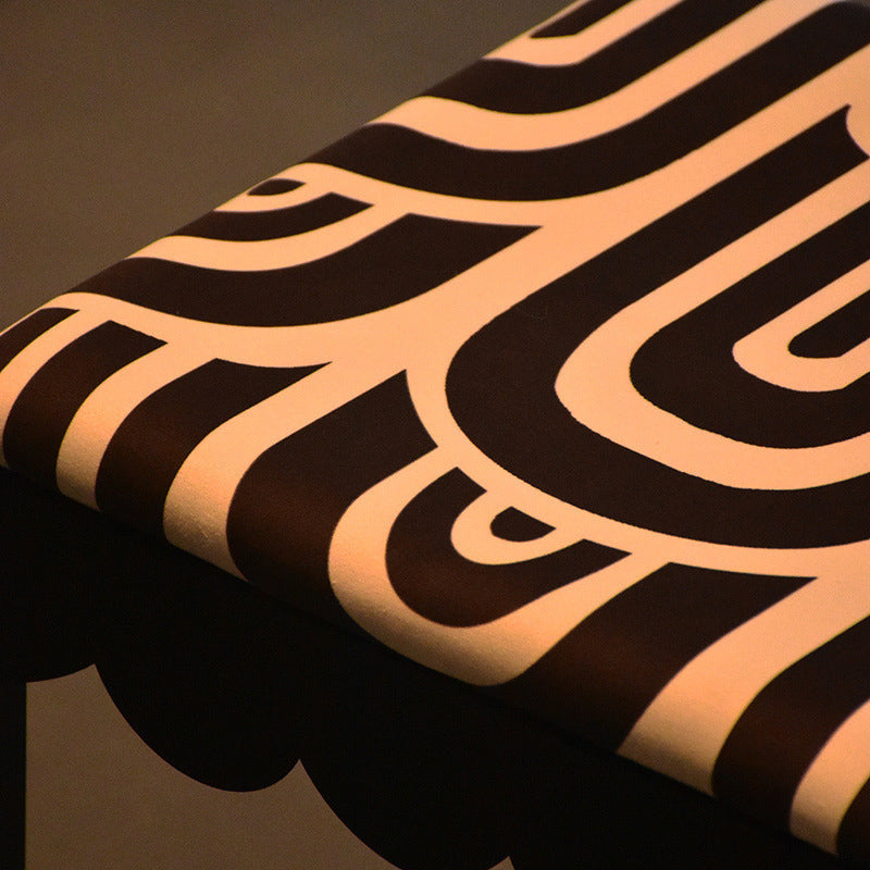 French Clover Flannelette Steel Dining Chair