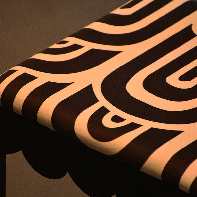 French Clover Flannelette Steel Dining Chair