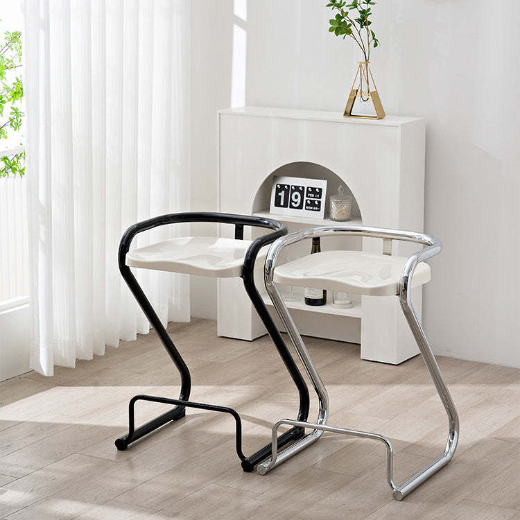 Nordic Iron Geometric Bar Stool — Black - Green