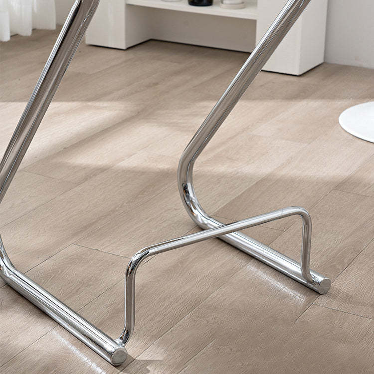 Nordic Iron Geometric Bar Stool — Silver - Green