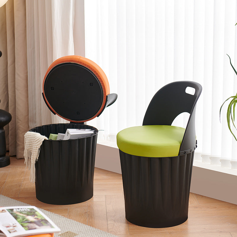 Contemporary Bucket PU Armless Dining Chair
