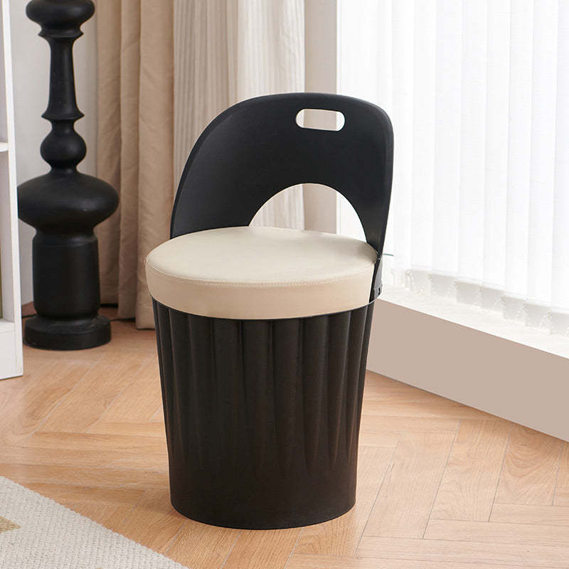 Creative armless bucket white dining chairs & benches