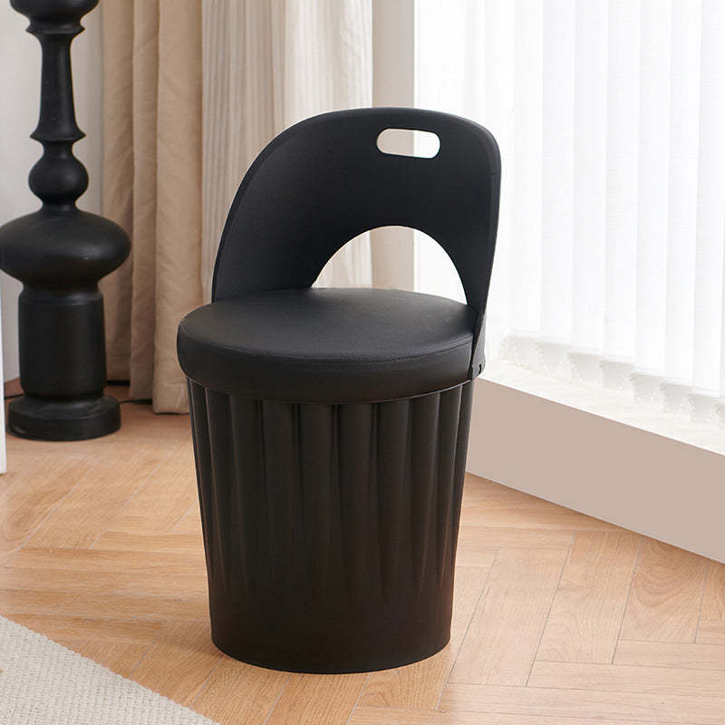 Contemporary Bucket PU Armless Dining Chair
