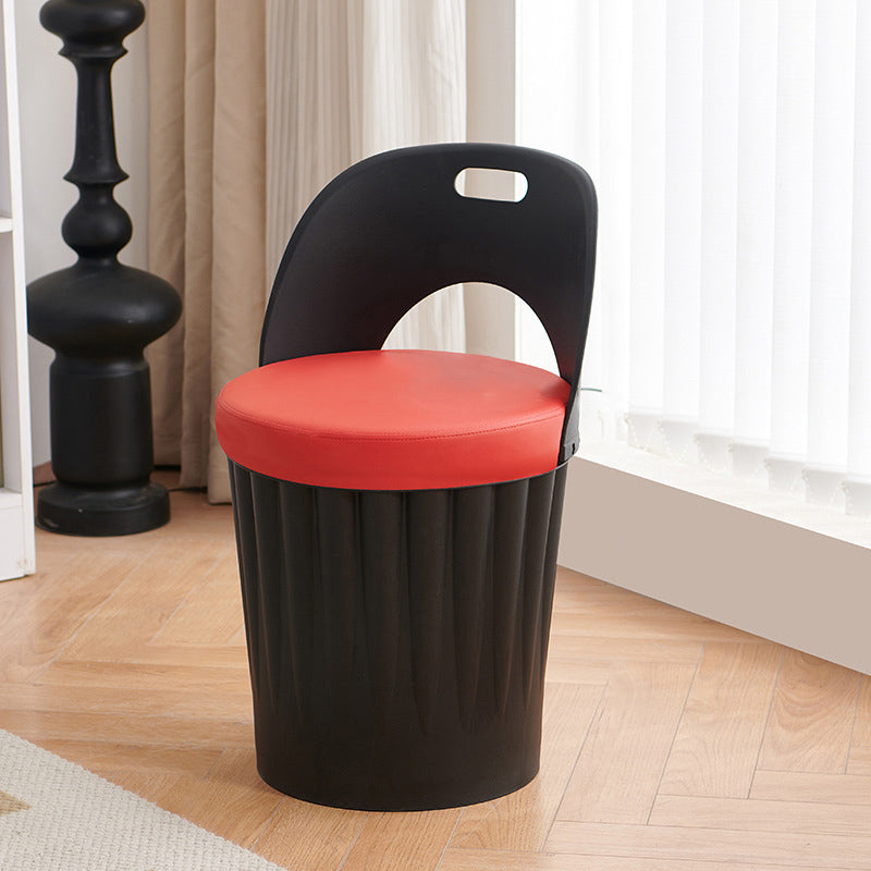 Contemporary Bucket PU Armless Dining Chair