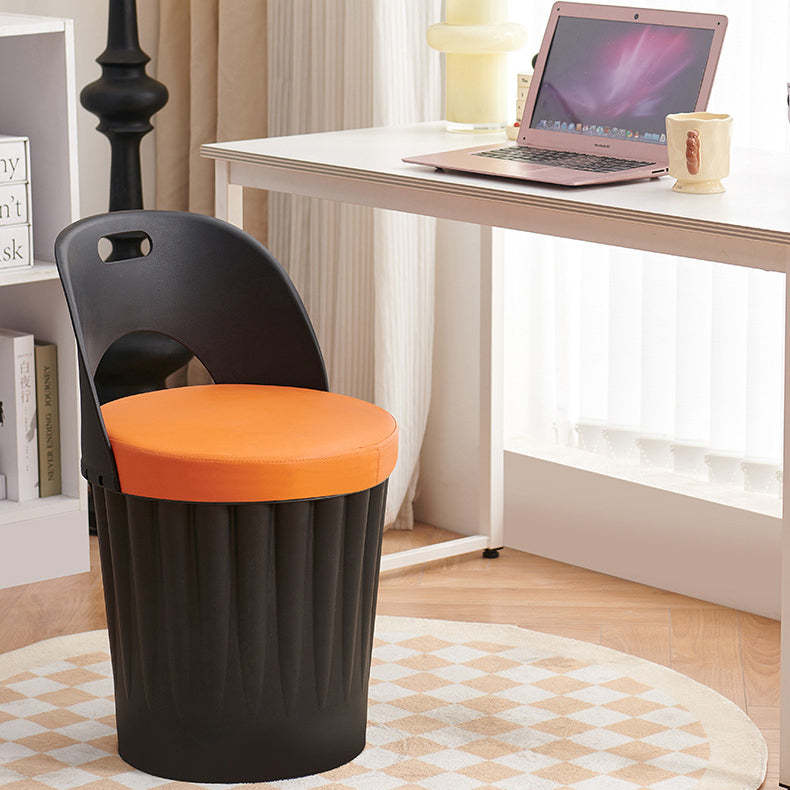 Contemporary Bucket PU Armless Dining Chair