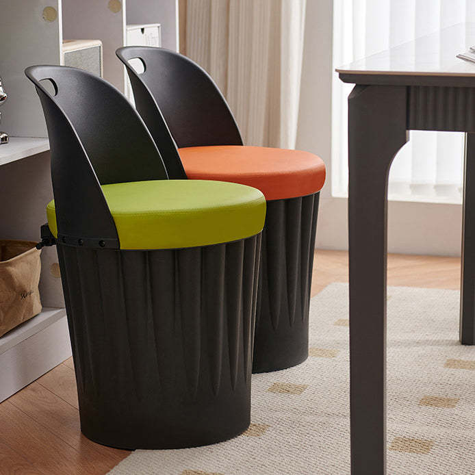 Contemporary Bucket PU Armless Dining Chair