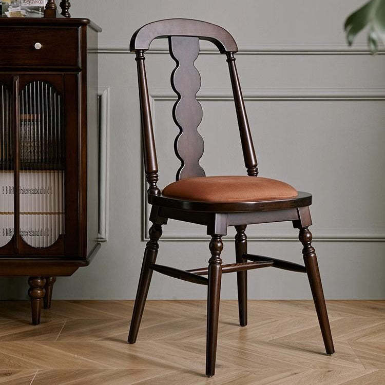 Traditional flannelette solid dining chairs & benches in wood