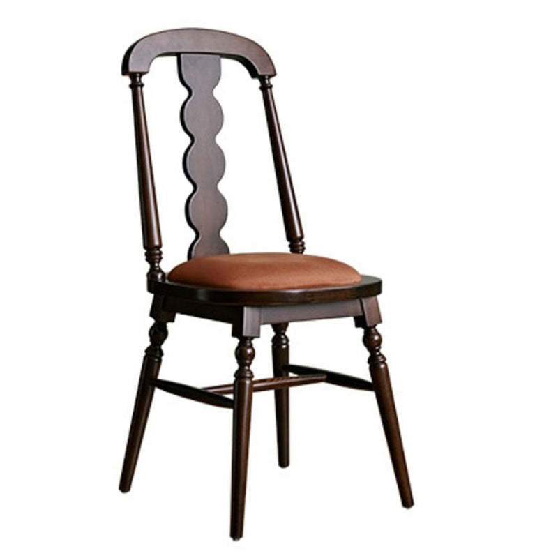 French Flannelette Solid Wood Armless Dining Chair