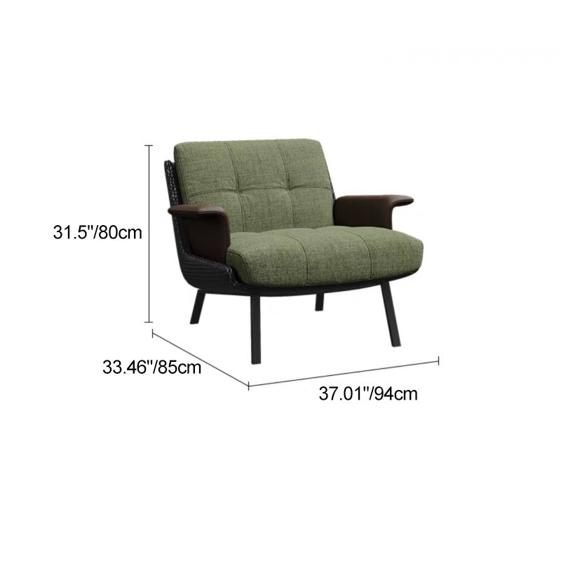 Retro Cotton Steel Leather Sofa