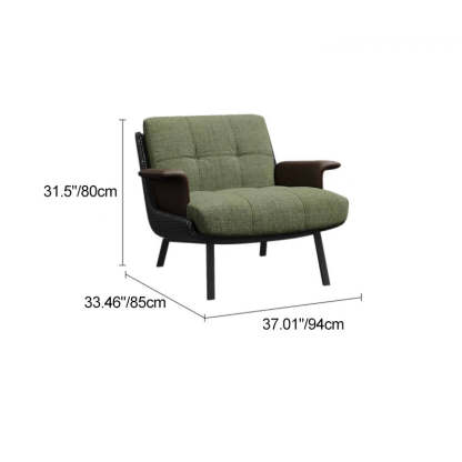 Retro Cotton Steel Leather Sofa