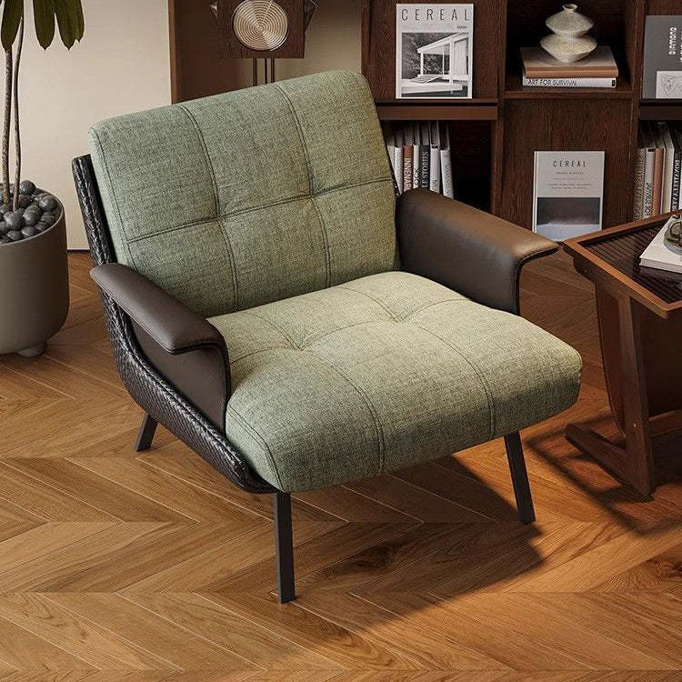 Retro Cotton Steel Leather Sofa