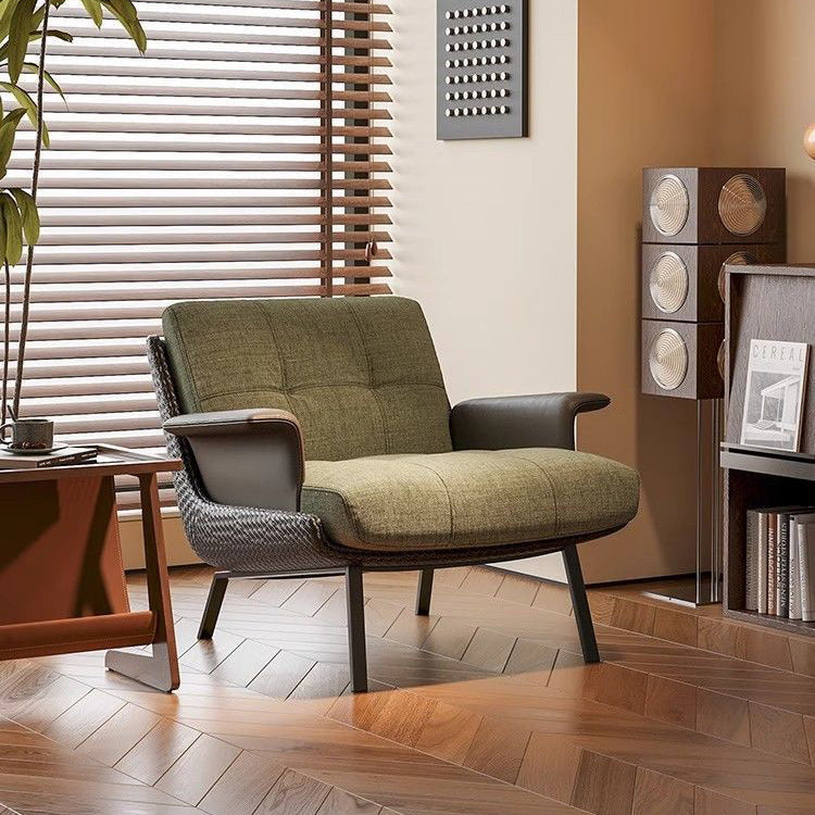 Retro Cotton Steel Leather Sofa
