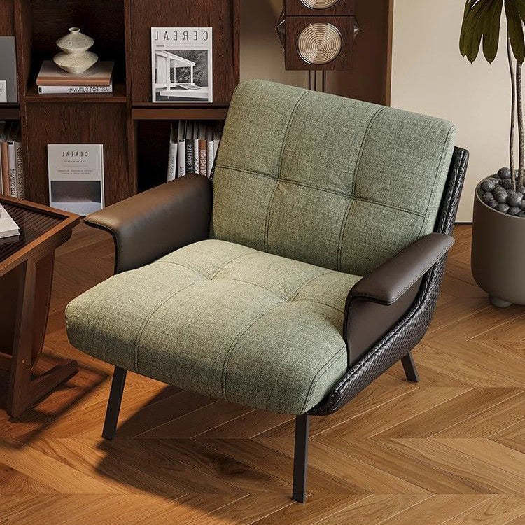Retro Cotton Steel Leather Sofa
