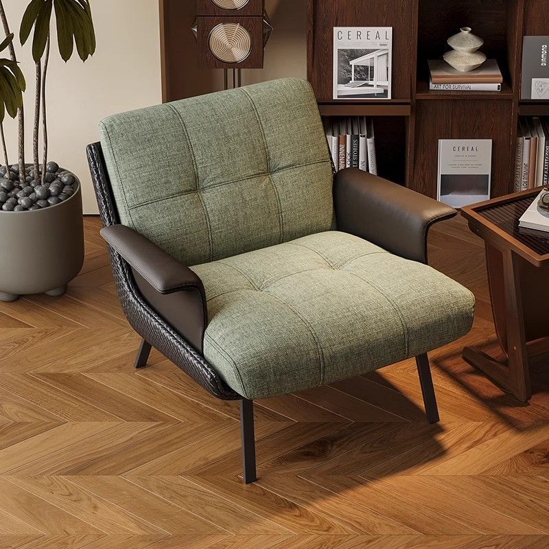 Retro Cotton Steel Leather Sofa