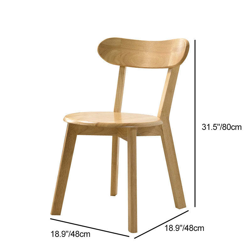 Contemporary Solid Wood Armless Dining Chair