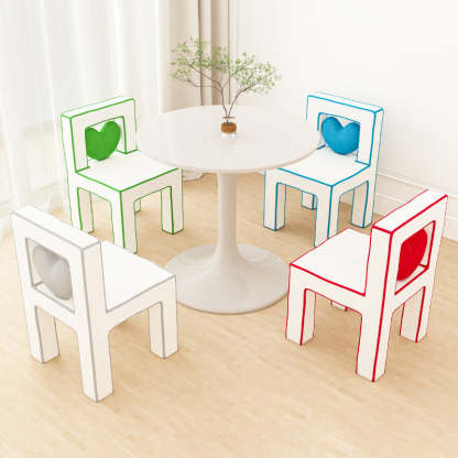 Contemporary Lambswool Wood Iron Vanity Stool