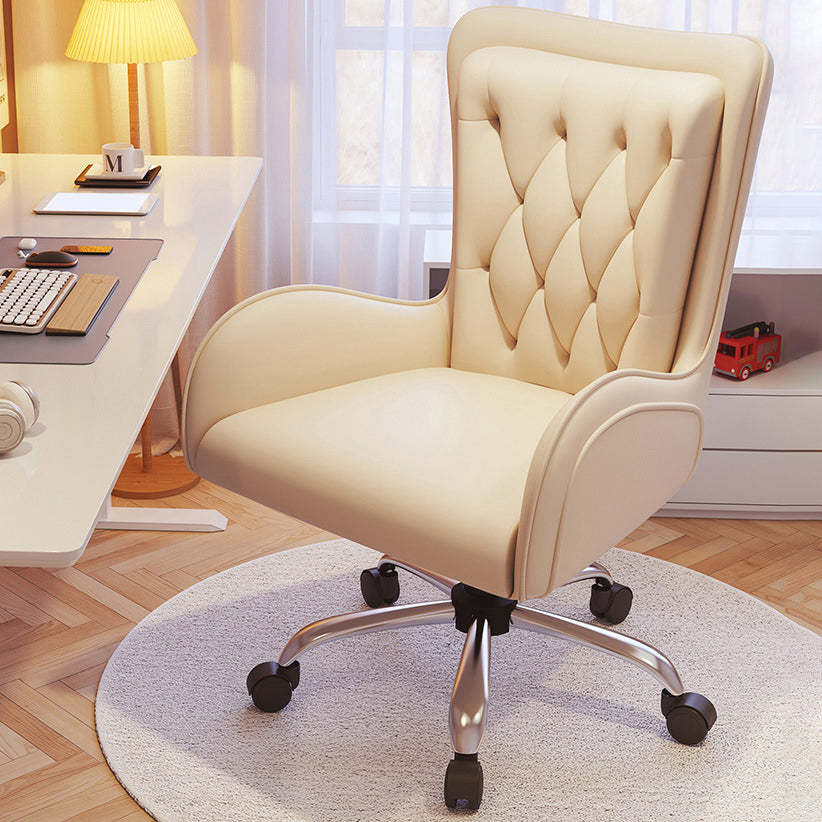 Nordic Leather Steel Desk Chair