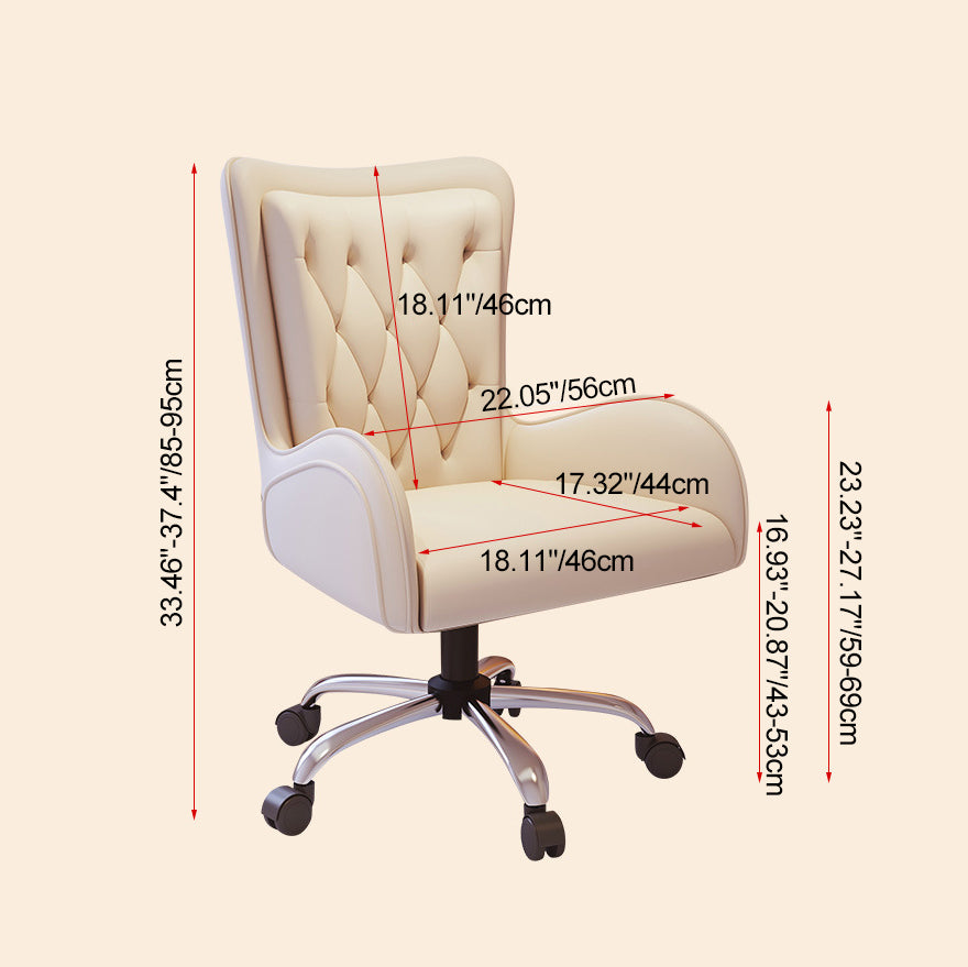 Nordic Leather Steel Desk Chair