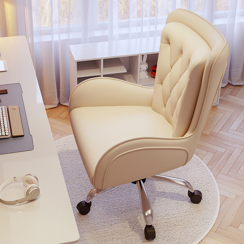 Nordic Leather Steel Desk Chair