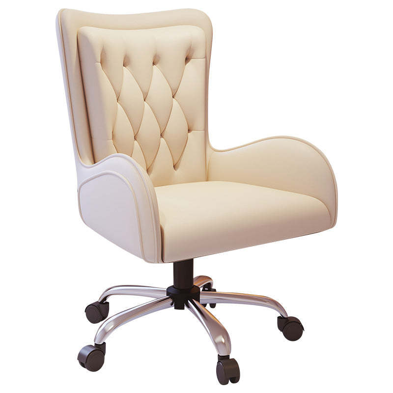 Nordic Leather Steel Desk Chair