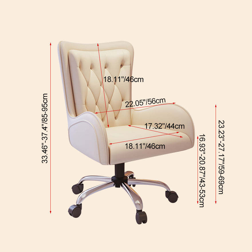 Nordic Leather Steel Desk Chair